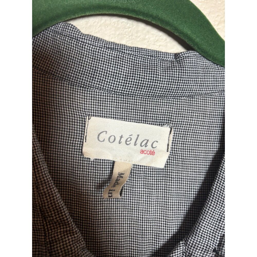 Cotélac brand short-sleeve collared shirt dress w/ self-tie waist belt Size 3